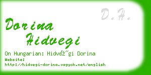 dorina hidvegi business card